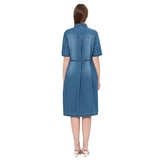 비지트 인 뉴욕 여성 데님 원피스 - 다크 인디고, S