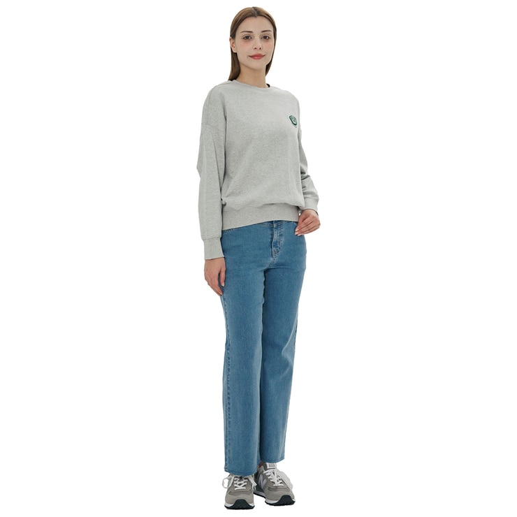 UCLA 여성 세미크롭 스웨트셔츠 - 멜란지 그레이