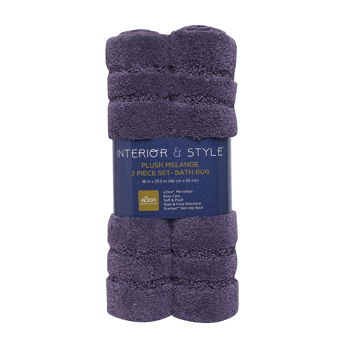 Welspun 멜란지 욕실 매트 2P - 퍼플 Welspun 멜란지 욕실 매트 2P - 퍼플