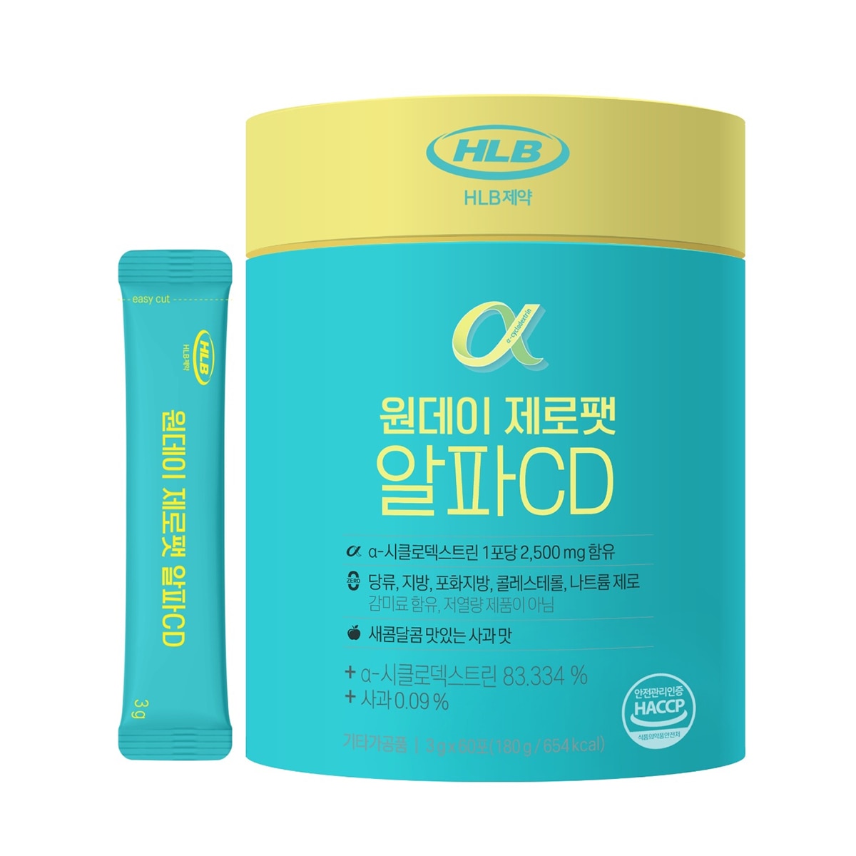 HLB제약 원데이 제로팻 알파 CD 3g x 60포