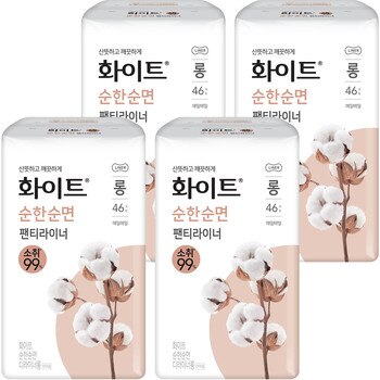 화이트 순한순면 소취라이너 롱  46개x 4팩
