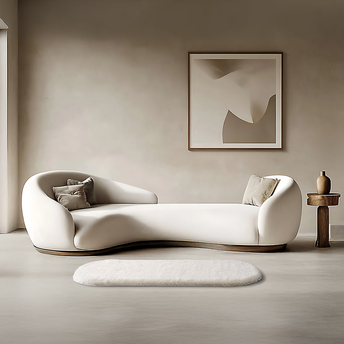 Mon Chateau 인조 밍크모 타원형 러너 러그 165x60cm Mon Chateau 인조 밍크모 타원형 러너 러그 165x60cm
