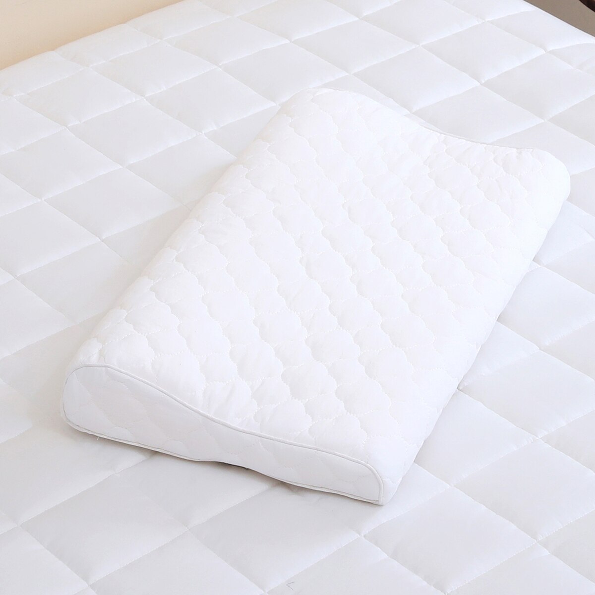 April At Home 고밀도 워싱면 방수 메모리폼 낮은베개 - 아이보리