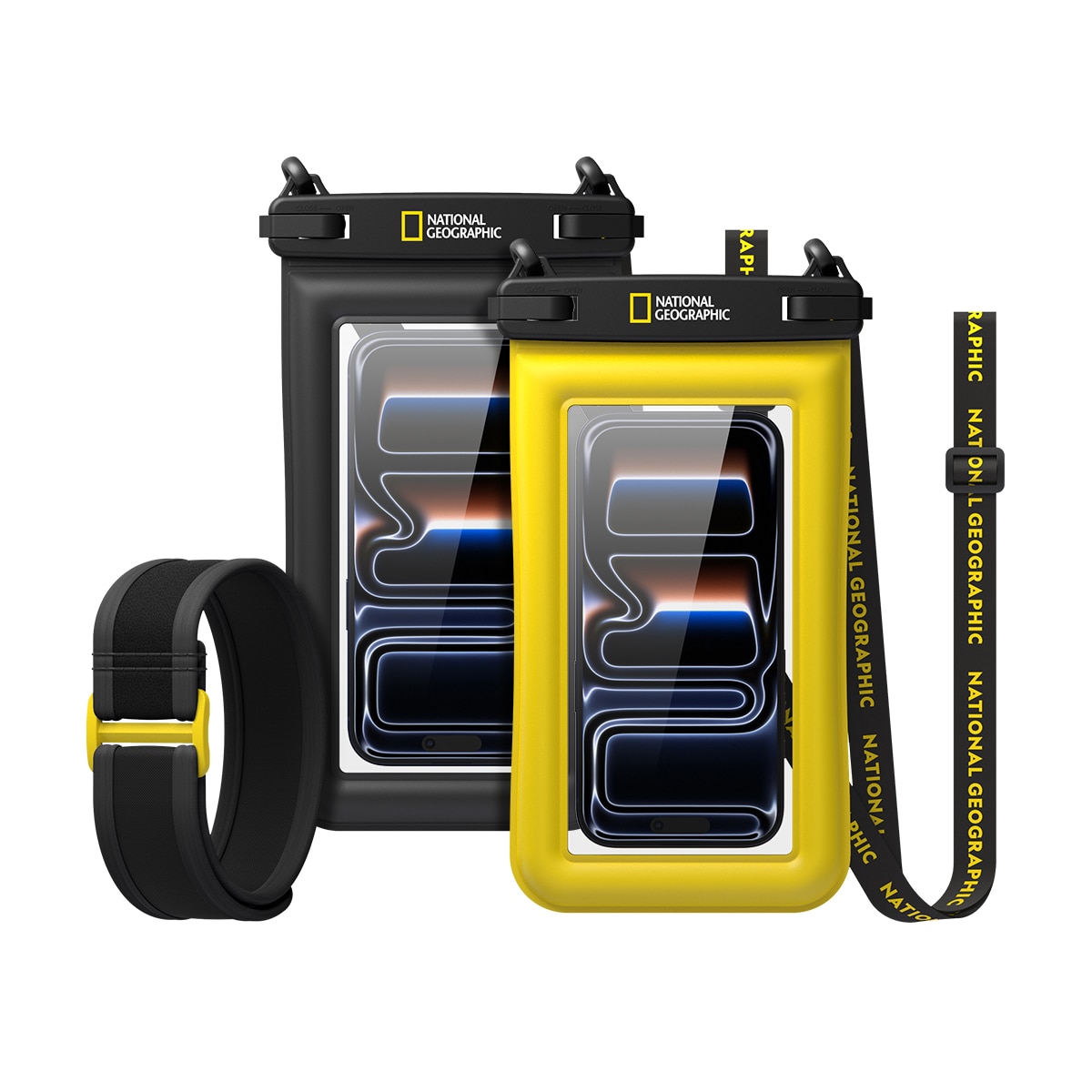 내셔널지오그래픽 스마트폰 방수팩 2개 - 옐로우블랙 내셔널지오그래픽 스마트폰 방수팩 2개 - 옐로우블랙