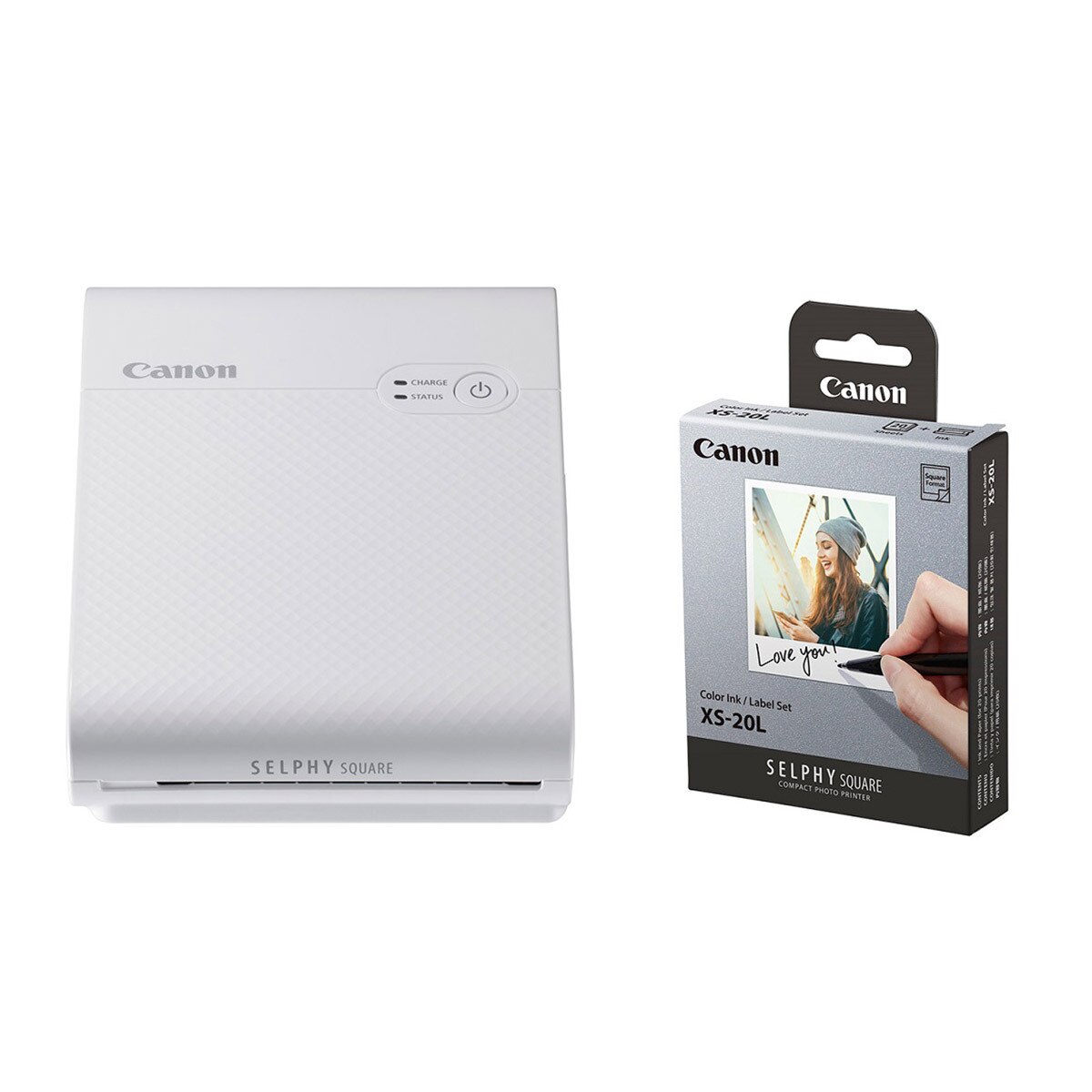 캐논 컴팩트 포토프린터 QX10 & 인화지 XS-20L 세트 - 화이트