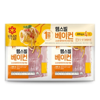 백설 햄스빌 베이컨 205gx4