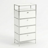 더원 모듈 4단 오픈 서랍장 - 화이트