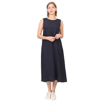 솔레지아 여성 슬리브리스 롱 원피스