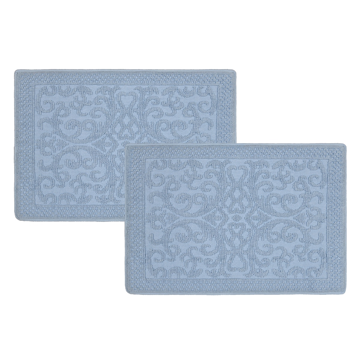 Riviera Home 링스펀 면 욕실 매트 2P - 뉴블루