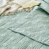 박홍근홈패션 워싱면 양모 스프레드 - 퀸, 민트