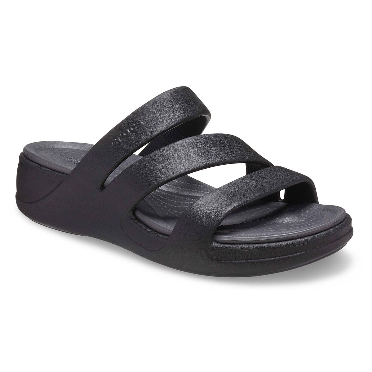 크록스 보카 스트래피 웨지 - 블랙