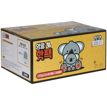 인라이프 부착용 양말핫팩 50g(25g x 2) x 40개