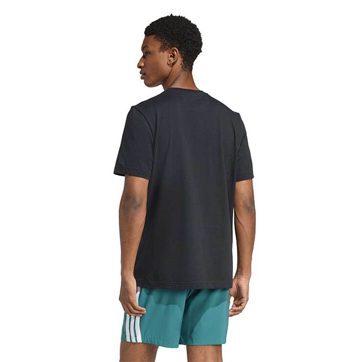 아디다스 남성 반소매 로고 티셔츠 - 블랙, XXL