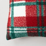 Berkshire 타탄 체크 데코 부클레 쿠션 50x50cm - 레드그린