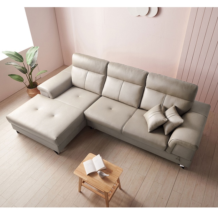 사트바 인헤런트 통가죽 카우치 4인 소파