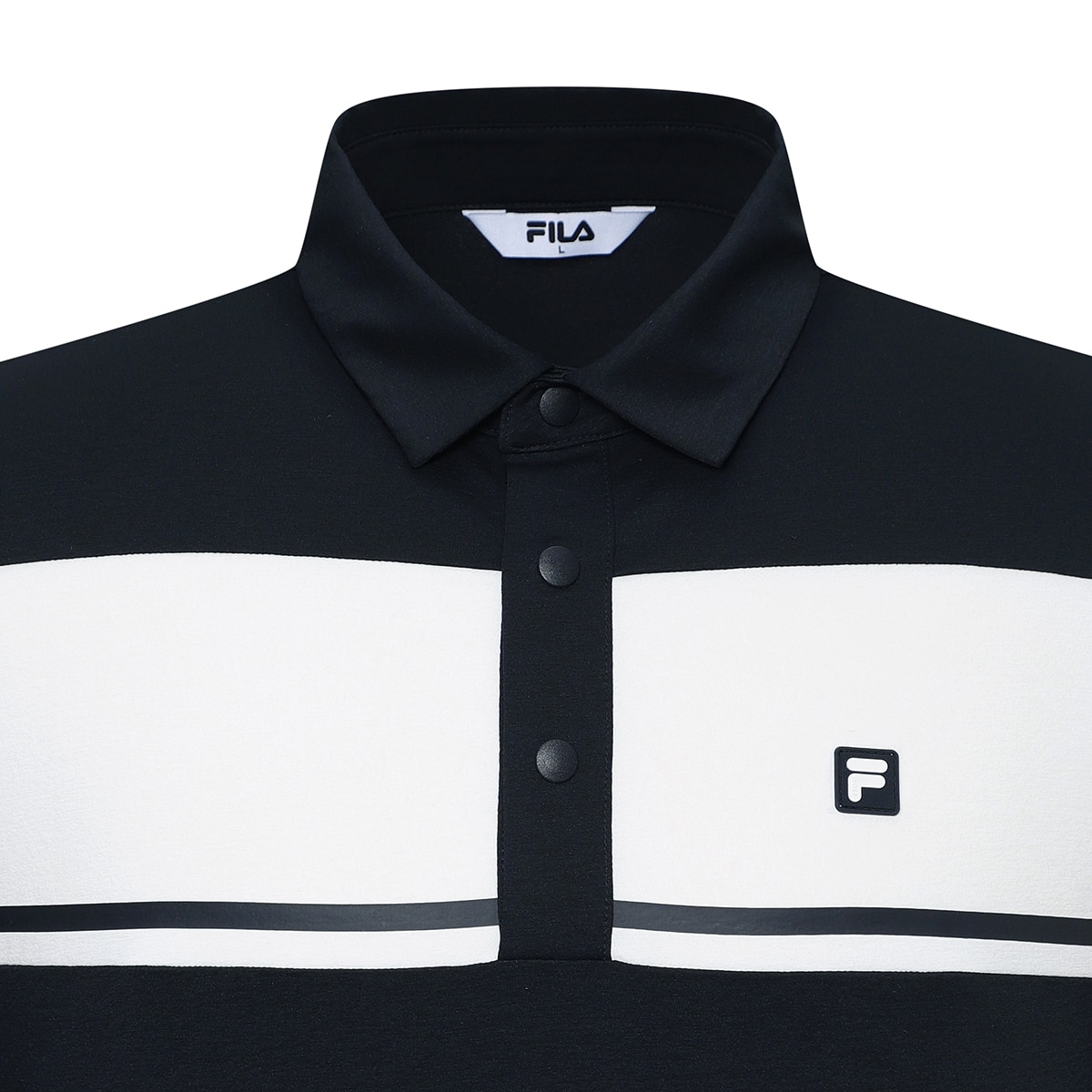 휠라 골프 남성 긴팔 폴로티 - 다크네이비