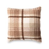 Berkshire 타탄 체크 데코 부클레 쿠션 50x50cm - 베이지
