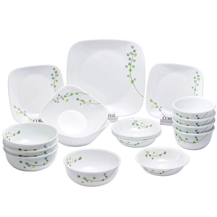 Corelle Green Delight Dinnerware Set 17P 592788