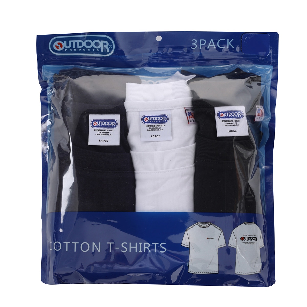 아웃도어프로덕트 베이직 크루넥 티셔츠 3매 - 멀티팩, L 아웃도어프로덕트 베이직 크루넥 티셔츠 3매 - 멀티팩, L