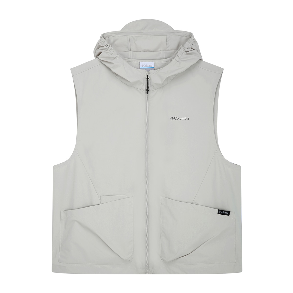 컬럼비아 여성 후드 베스트 - 그레이 베이지, S