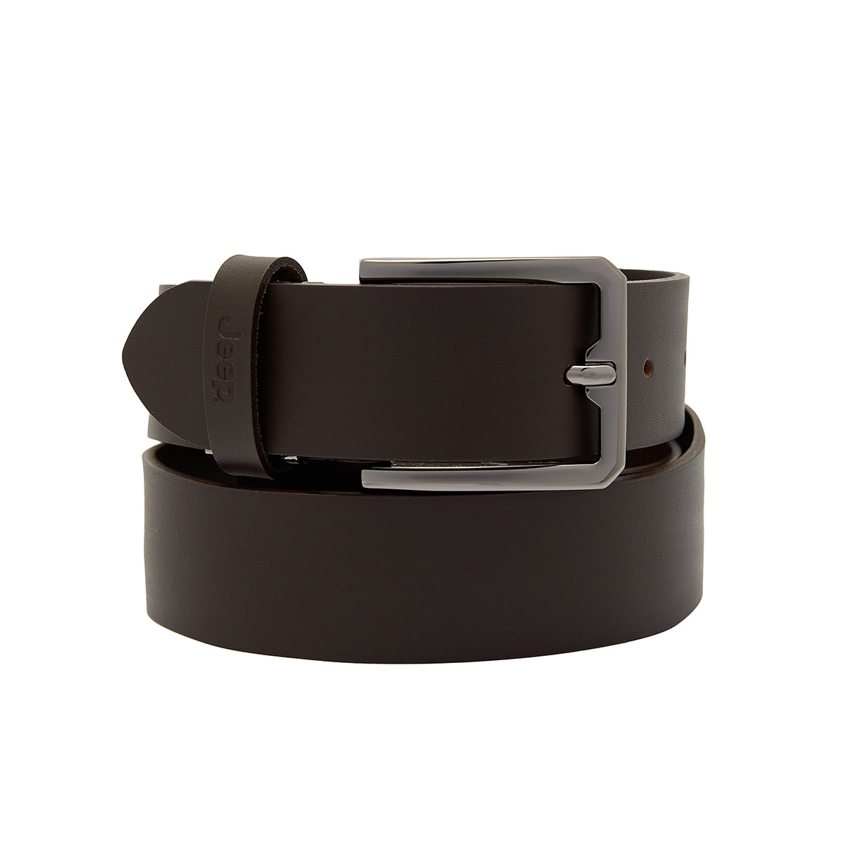 지프 남성 소가죽 벨트 - 브라운