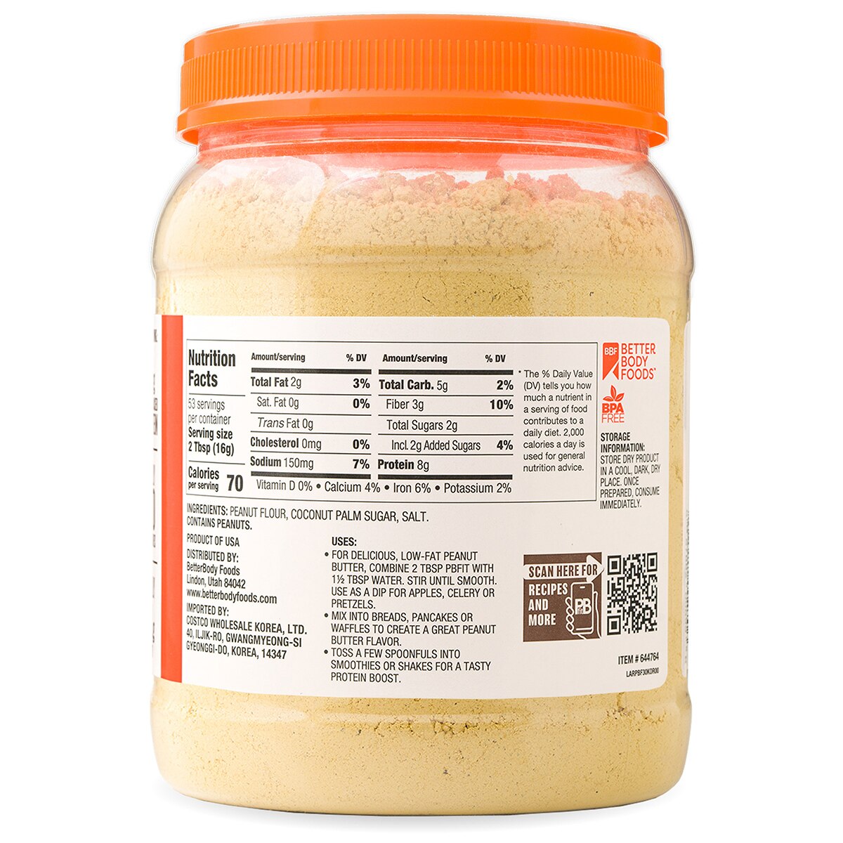 PBFit 땅콩버터 파우더 850g