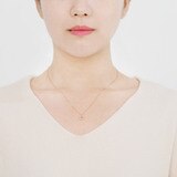 총 0.13캐럿 도넛 다이아몬드 목걸이
