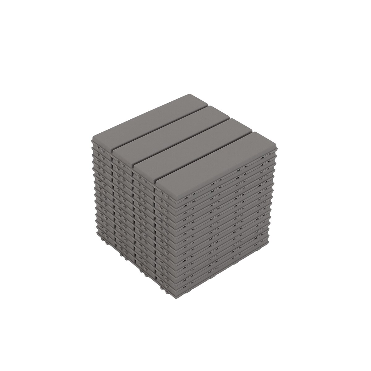 프로메이드 데크타일 15개 일반형 - 일자형, 웜 그레이