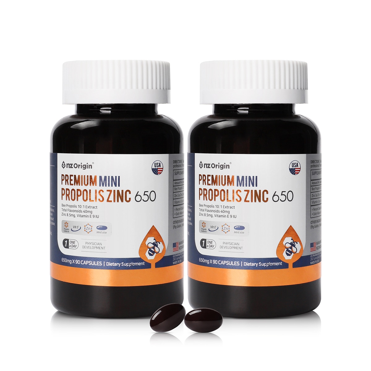 엔젯오리진 프리미엄 미니 프로폴리스 아연650mgx90x2