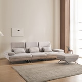 라클라우드 그랑블 스윙 기능성패브릭 4인 소파 + 스툴 - 라이트그레이