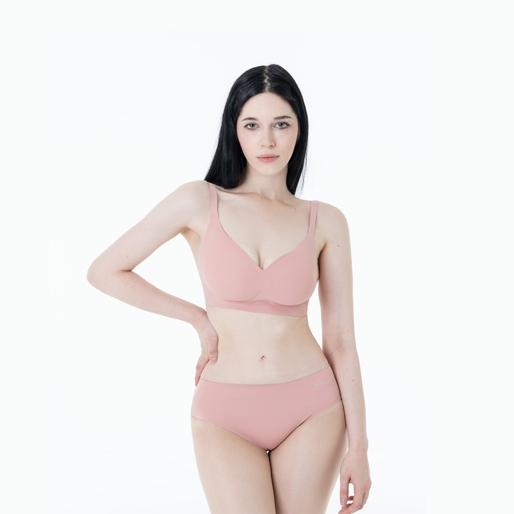 스킨온 여성 플렉시 브라 2매 - 핑크/라이트그레이, L