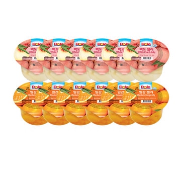 Dole 밀감젤리200g x 6 +백도젤리200g x 6