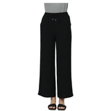 크레송 여성 와이드 밴딩 팬츠 - 블랙, L