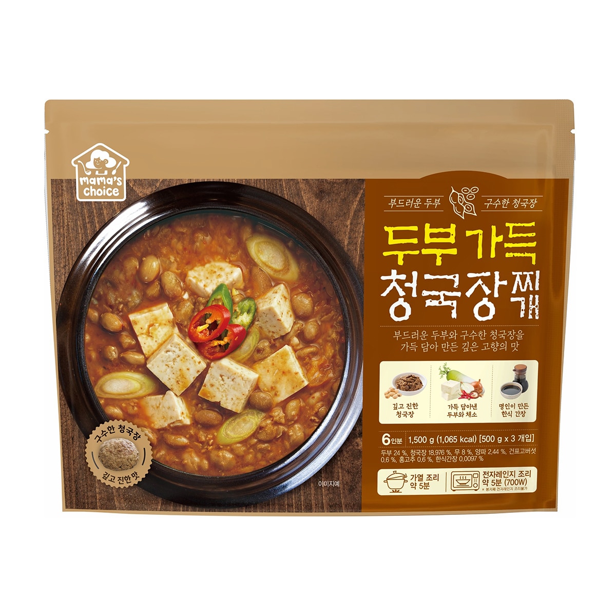 Mama's Choice 청국장 찌개 500g x 3
