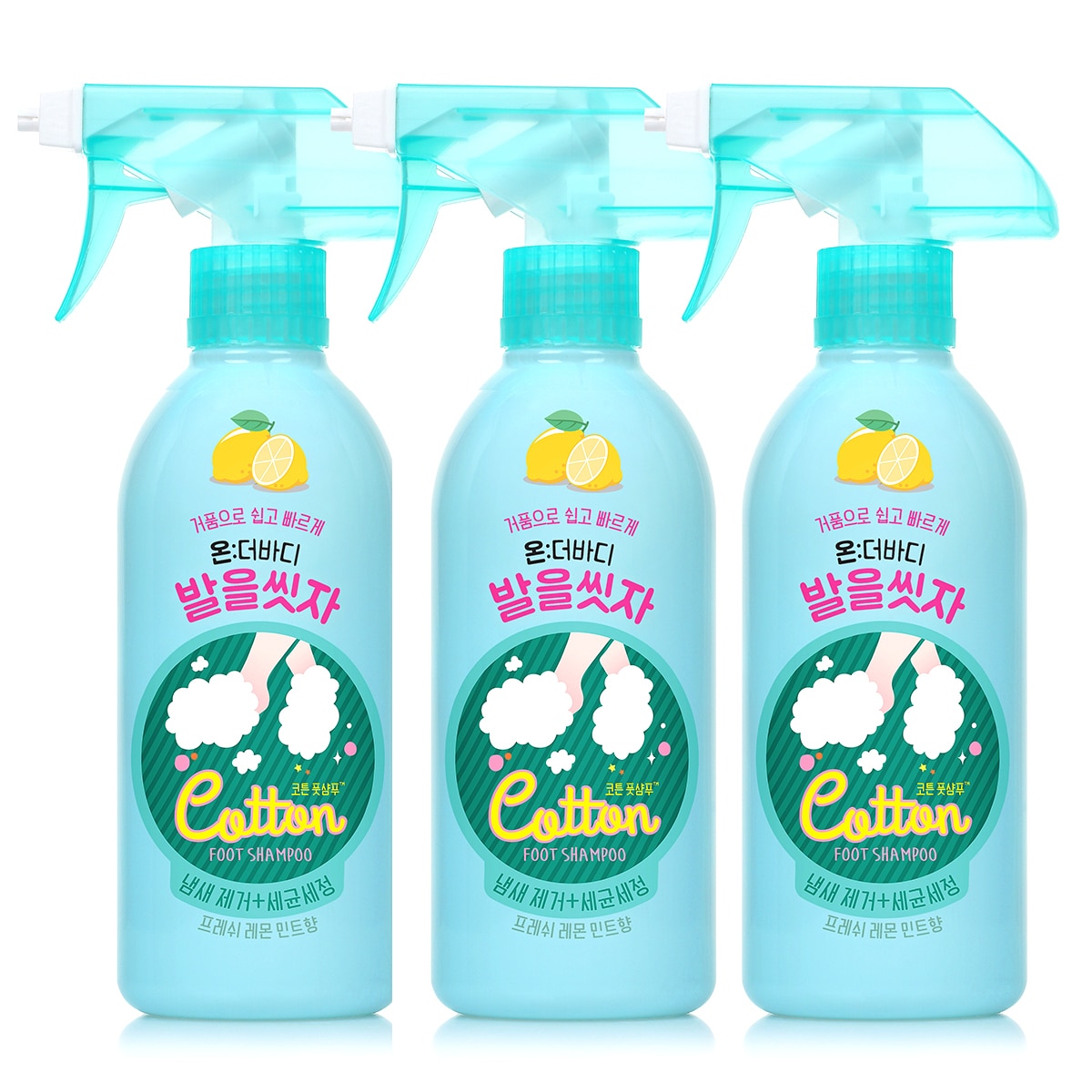엘지 온더바디코튼 풋샴푸 385ml x 3개