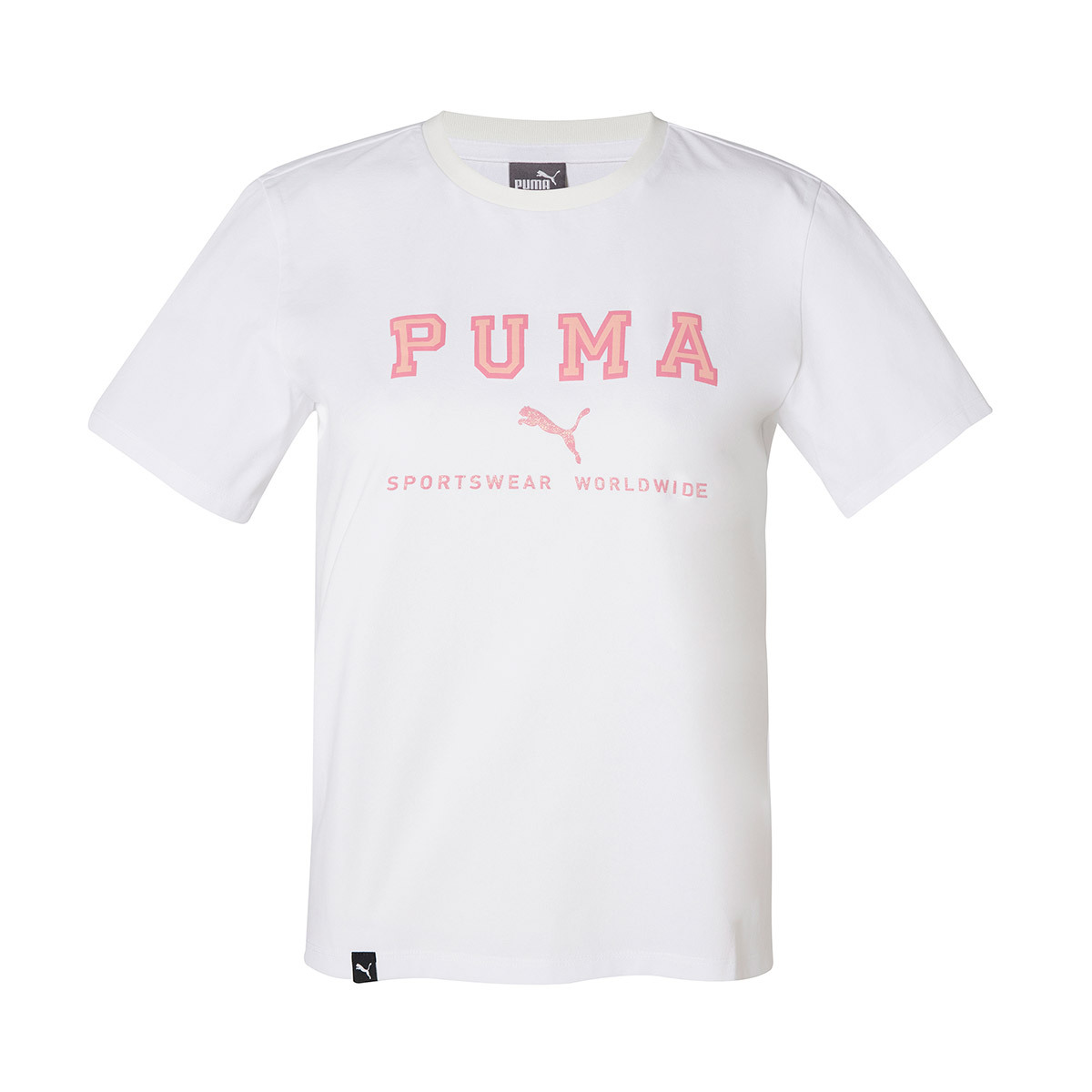 푸마 키즈 그래픽 반소매 티셔츠 - 화이트