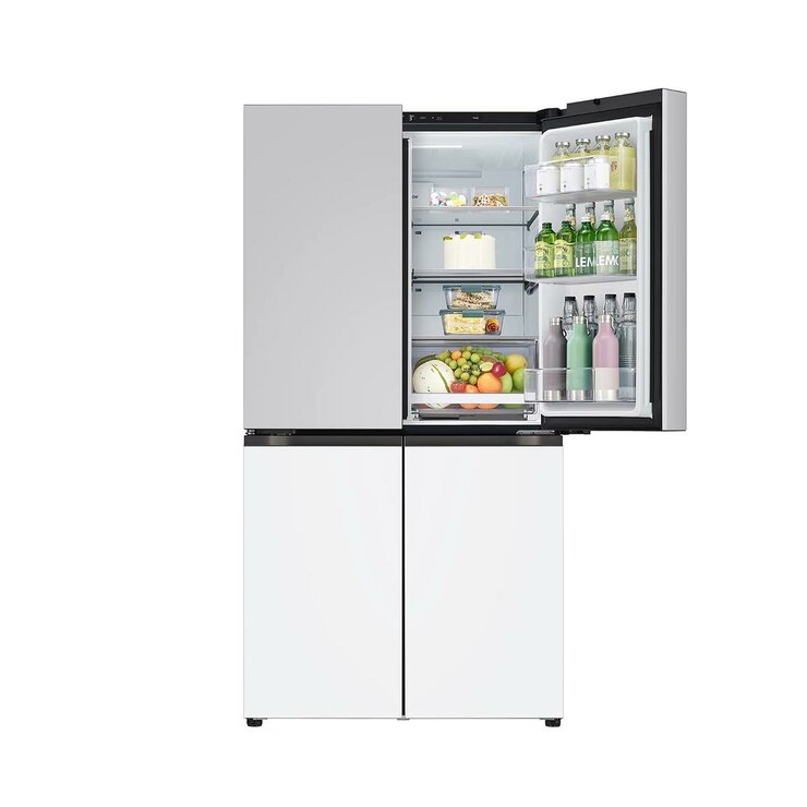 LG 오브제 AI 냉장고 870L, 메탈 그레이/화이트