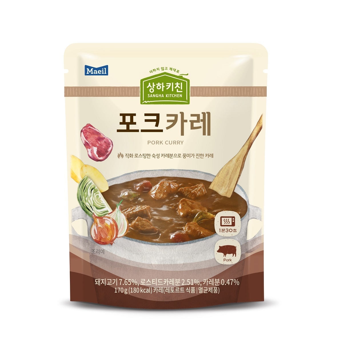 상하키친 슬로우 키친 카레 170g x 10 - 포크 카레