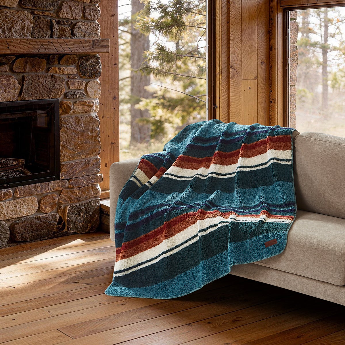 Pendleton 셔파 담요 127x177cm - 아주르레이크(틸)