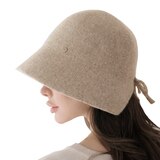 안드레아 바나 여성 울모자 - 베이지