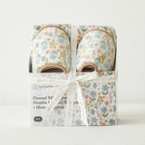 April At Home 플란넬 극세사 담요 슬리퍼 선물세트 - 루미(블루멀티플라워)