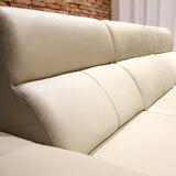 사트바 프라임 통가죽 슬라이딩 소파 4인