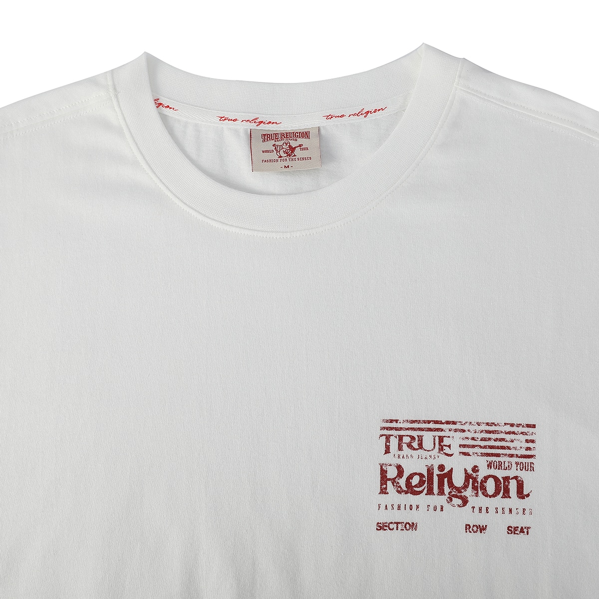 트루 릴리젼 남성 반소매 티셔츠 - 화이트, S