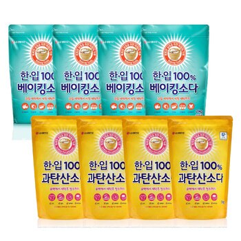 한입 베이킹소다 2kg x 4pk + 과탄산소다 1kg x 4pk 한입 베이킹소다 2kg x 4pk + 과탄산소다 1kg x 4pk