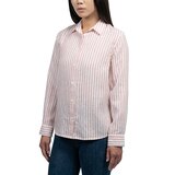 잭스 여성 리넨 스트라이프 셔츠 - 오렌지, S