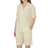 게스 여성 레이온 파자마 세트 - 옐로우