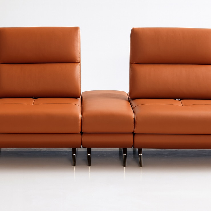 UND 에디션 NA16 통가죽 벤치 스툴 - 카멜