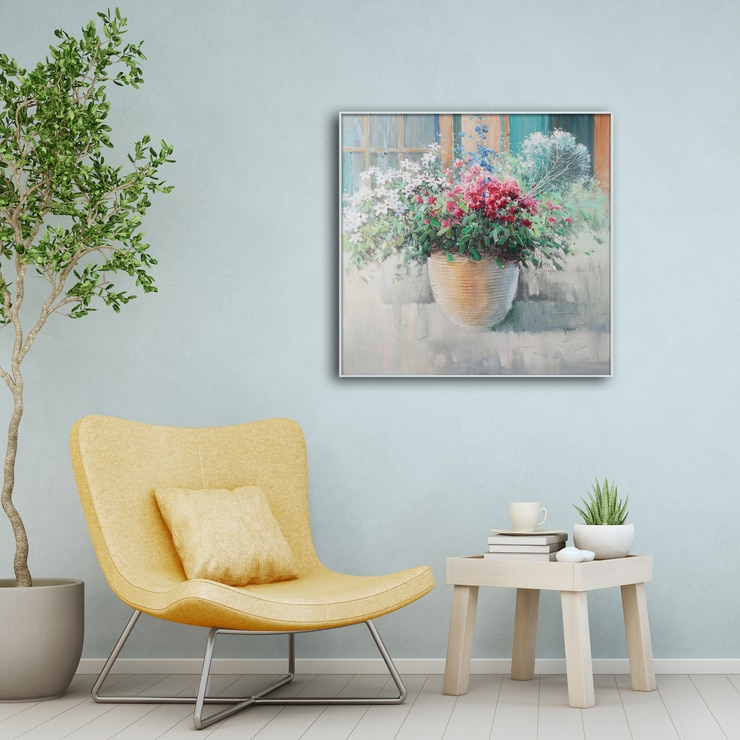 지클레 그림 액자 76x76cm - 창가에서