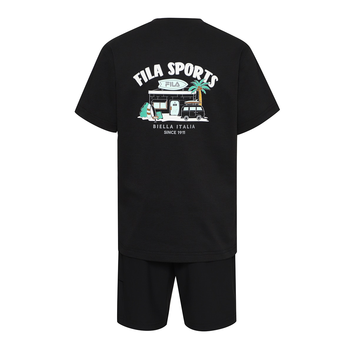 휠라 키즈 상하의 2PC 세트 - 블랙/블랙 휠라 키즈 상하의 2PC 세트 - 블랙/블랙
