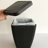 바스클립 라탄 다이아몬드 플립형 쓰레기통 7L 2개
